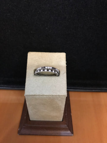 Black/White Diamond Stackable Ring