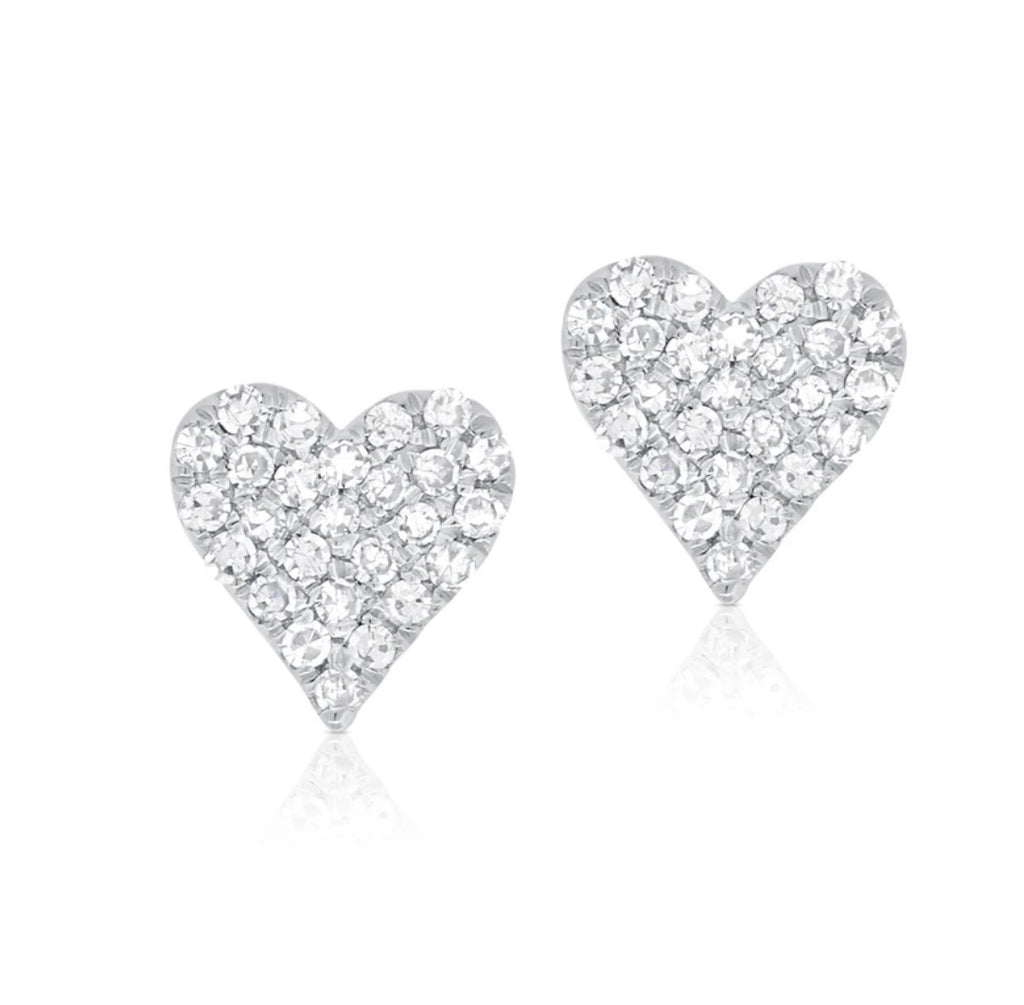 Diamond Heart Earrings