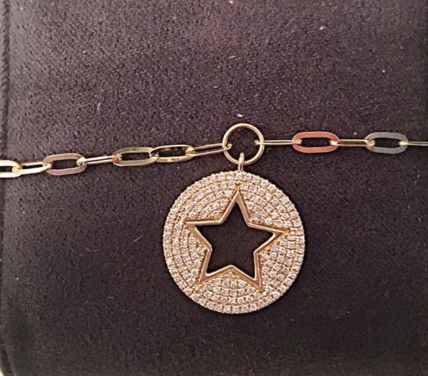 Diamond Star Charm Bracelet