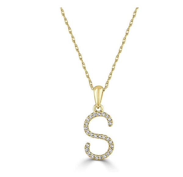 Diamond Initial Pendant