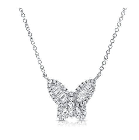 Diamond Butterfly Necklace