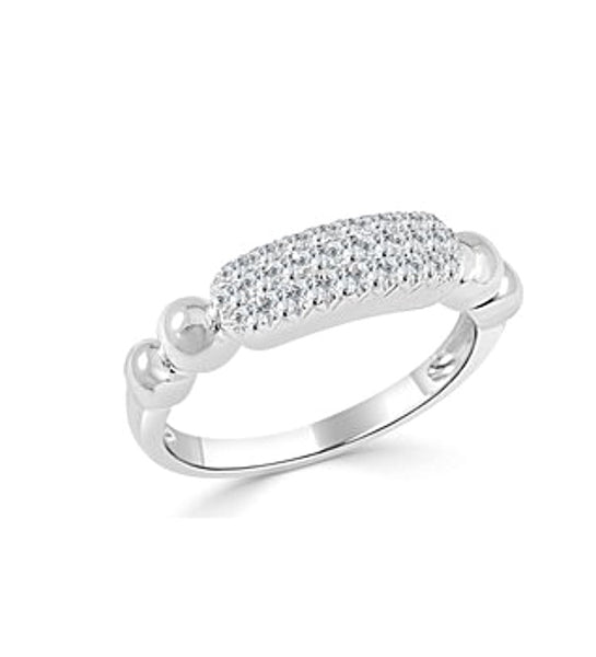 Half Way Pave Diamond Ring