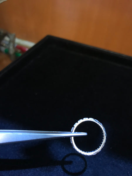 Black/White Diamond Stackable Ring