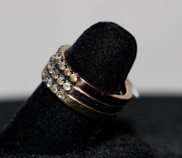 Champagne Diamond Stackable Rings