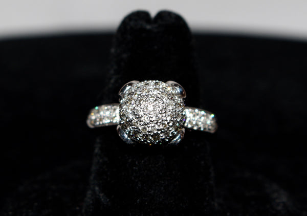 Diamond Pave Ball Ring