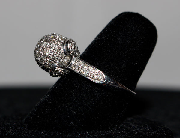 Diamond Pave Ball Ring