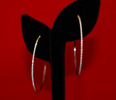 Black Rhodium Diamond Hoops