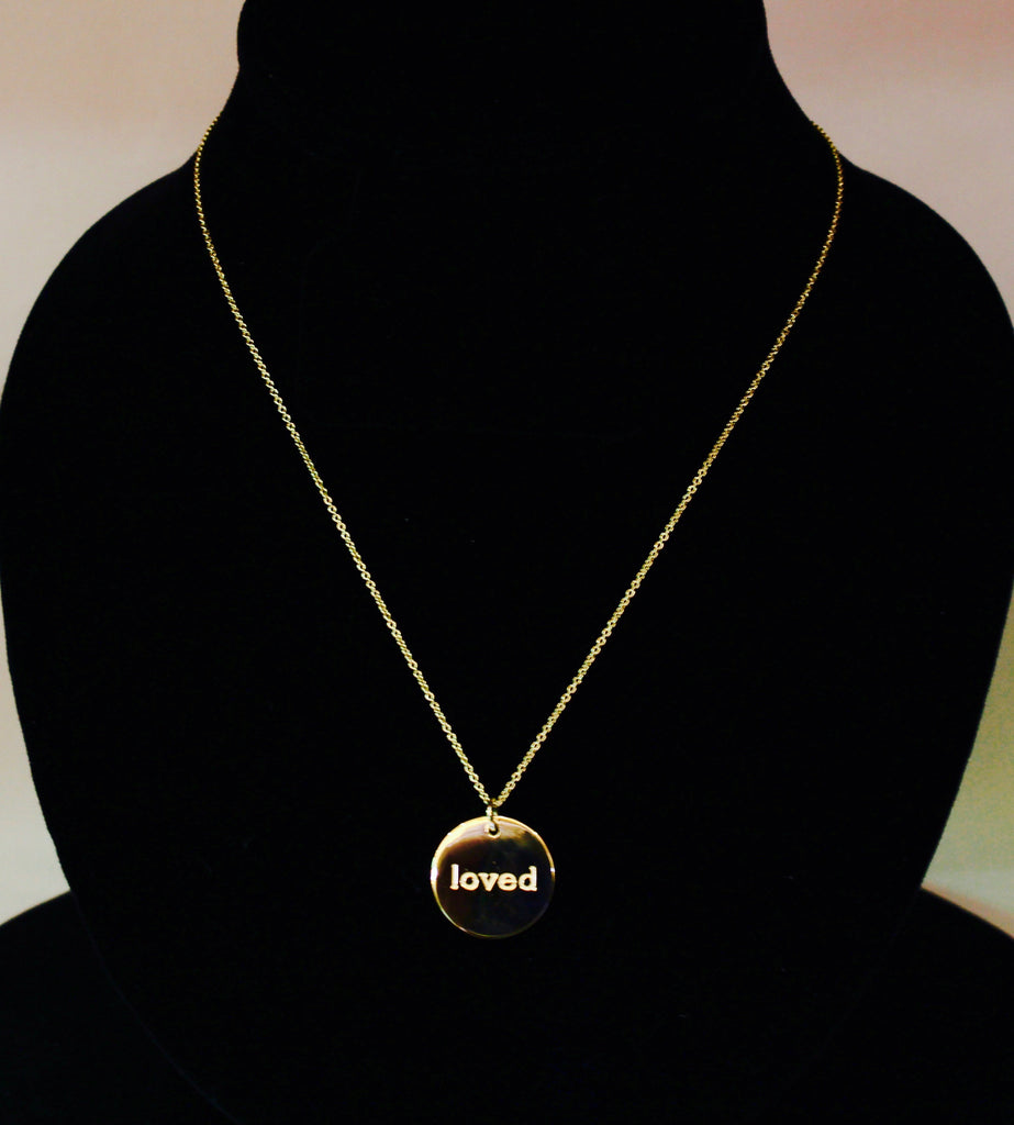 Personalized Gold Disc Necklace