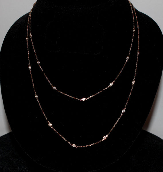 Diamond by the Yard Necklace  - Rose Gold