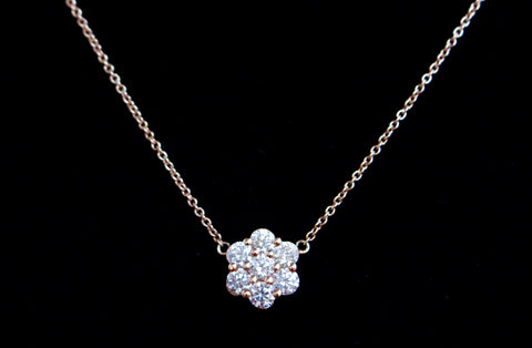 Diamond Flower Necklace